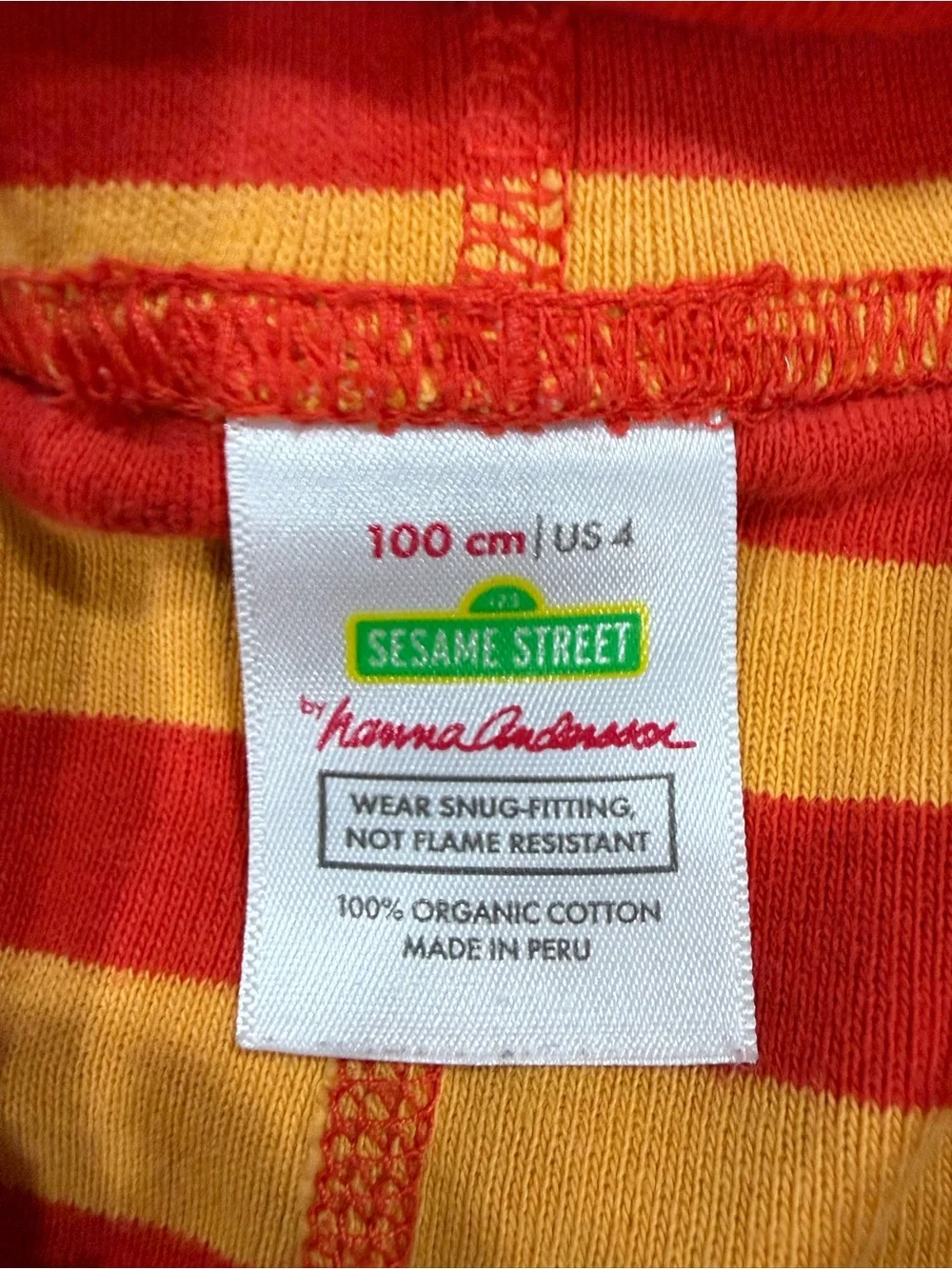 Hanna Andersson Red Tee with Green Sesame Street Label